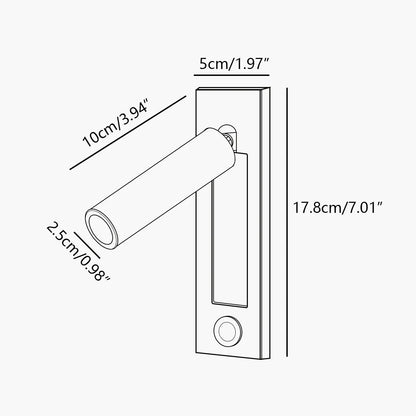 Antizer Embedded Bedside Sconce for Bedroom