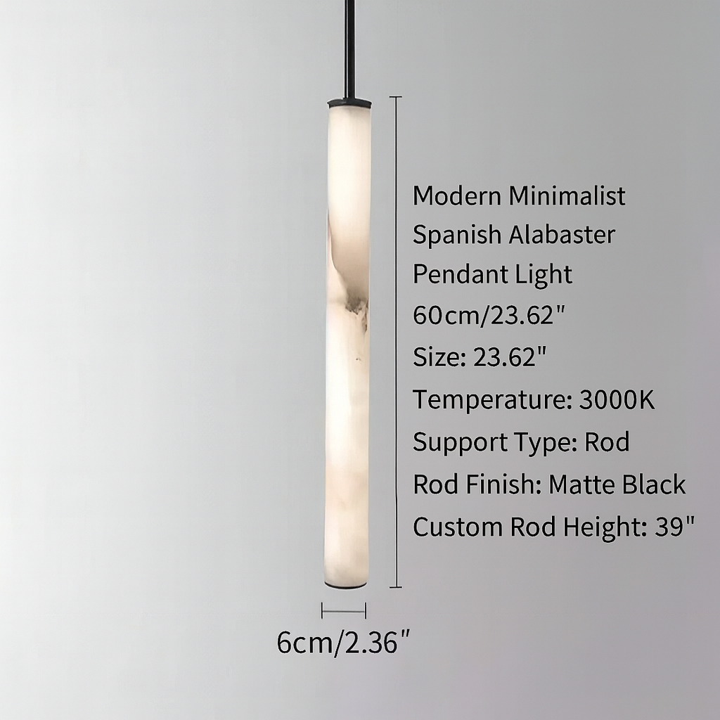 Antizer Modern Minimalist Spanish Alabaster Pendant Light