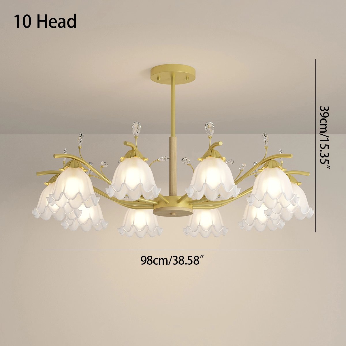 Antizer Creative Lily of the Valley Flower Chandelier