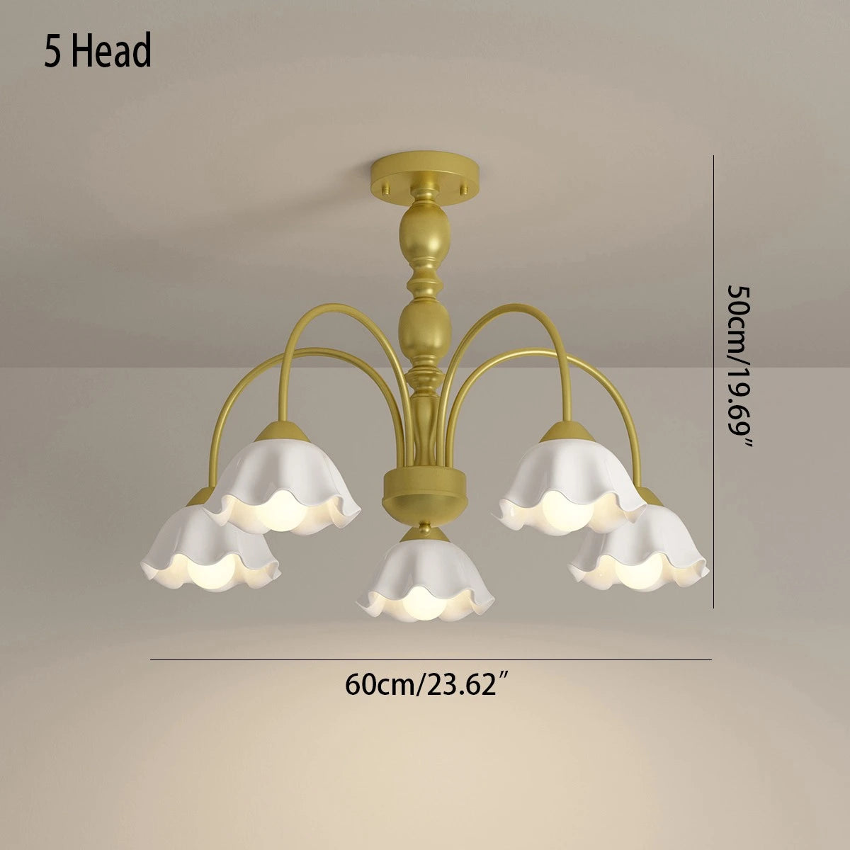 French Pastoral Style Flower Chandelier