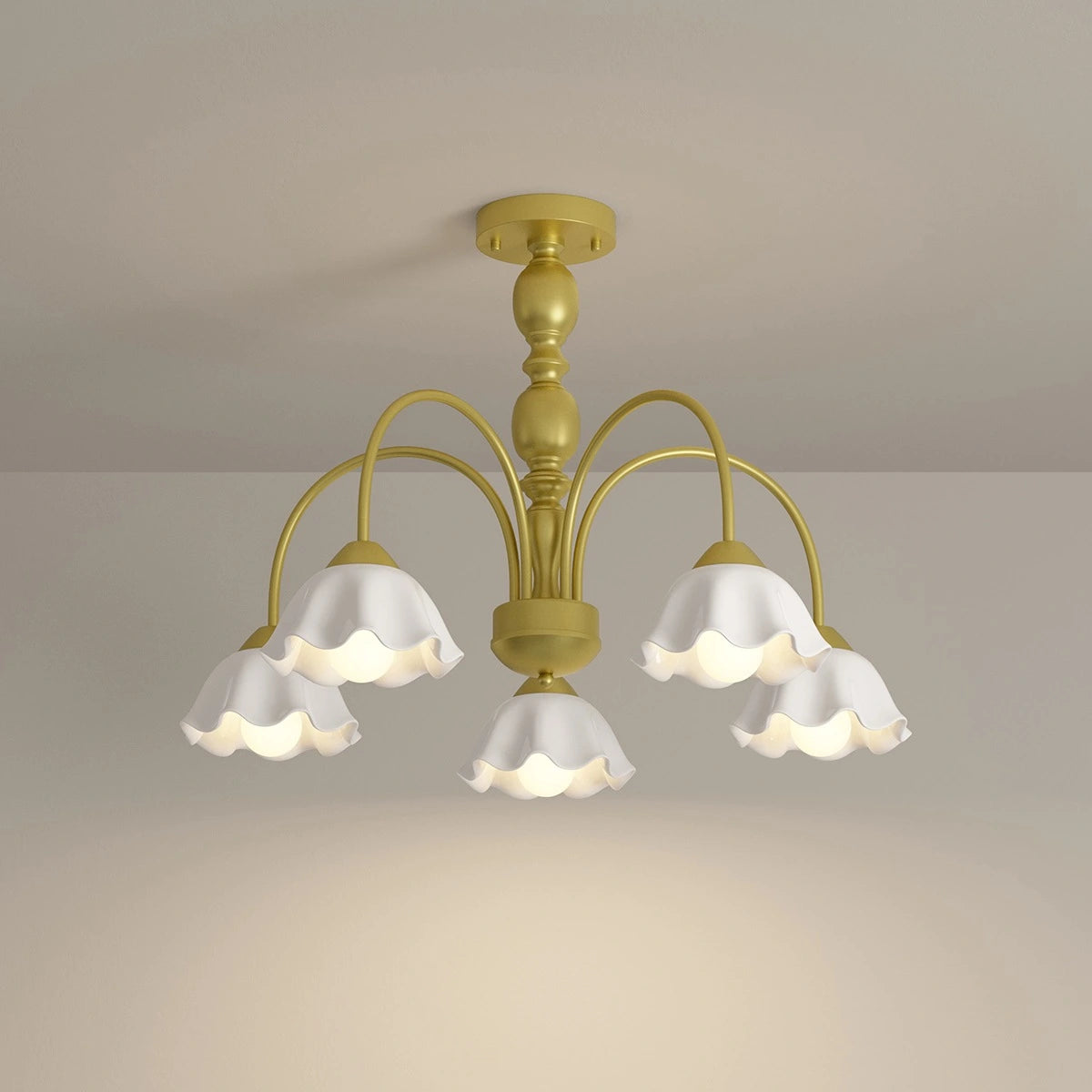 French Pastoral Style Flower Chandelier