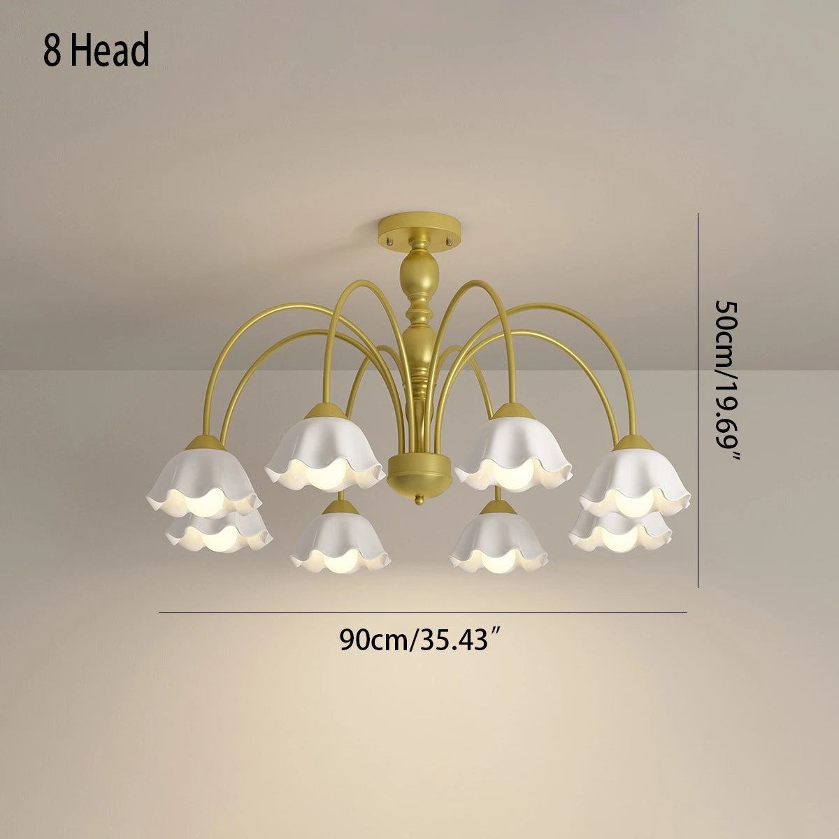 French Pastoral Style Flower Chandelier