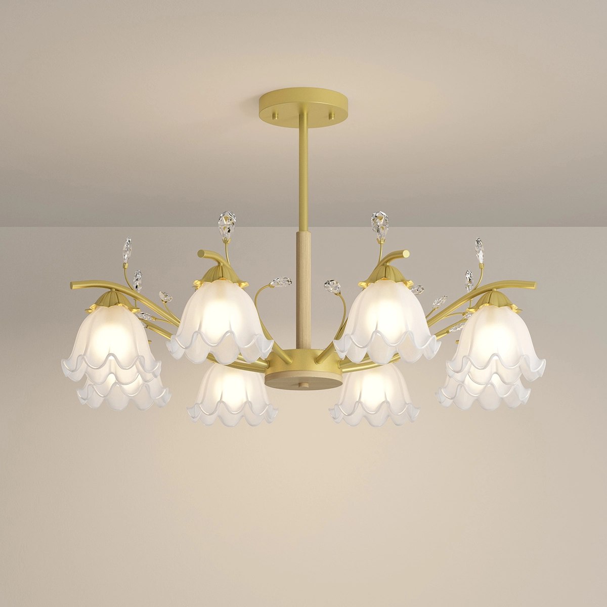 Antizer Creative Lily of the Valley Flower Chandelier