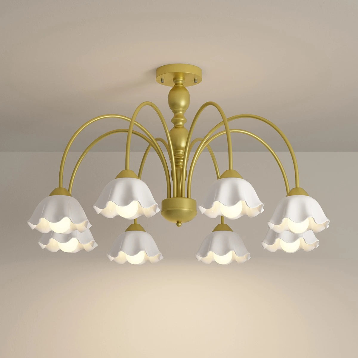 French Pastoral Style Flower Chandelier