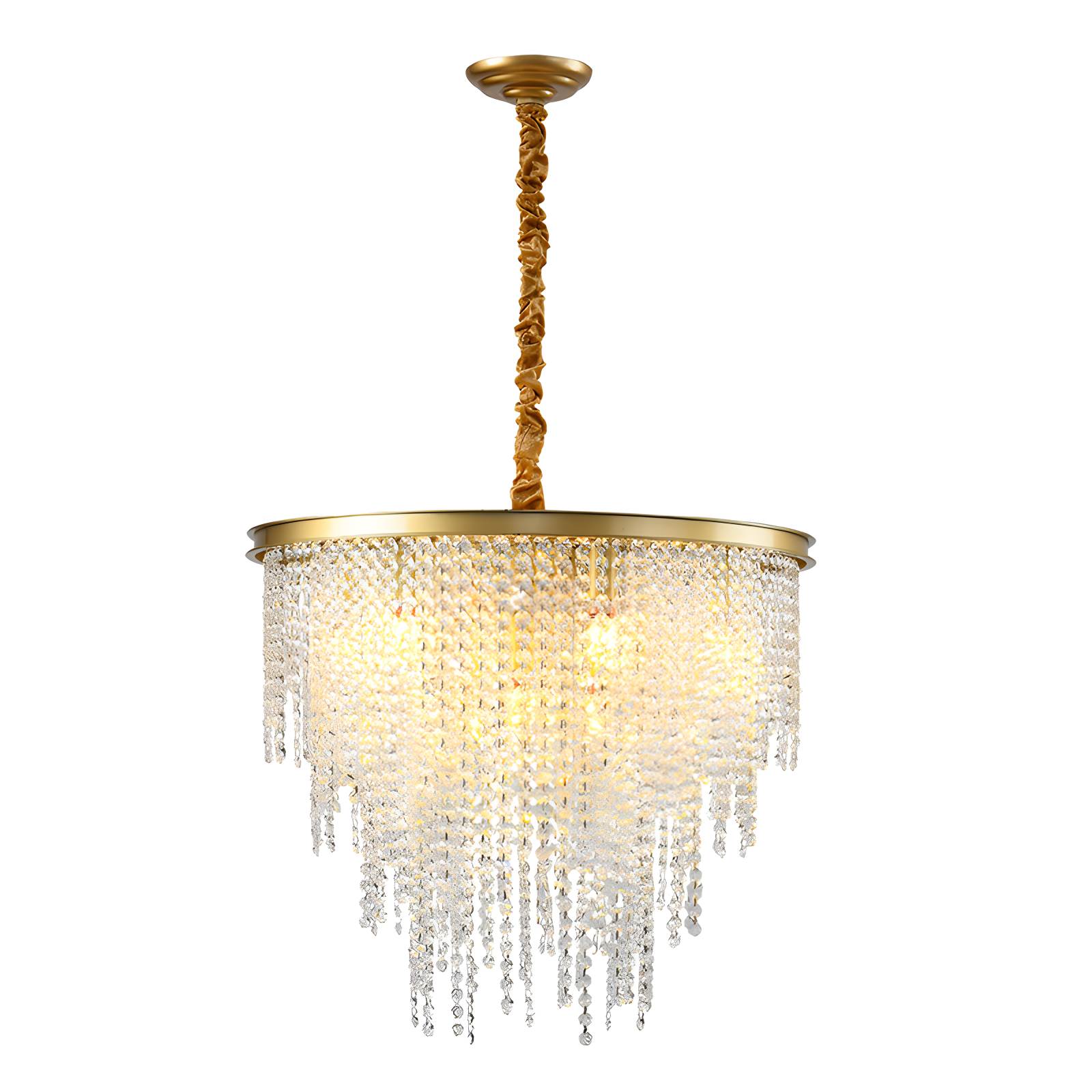 Octagonal Beaded Crystal Chandelier