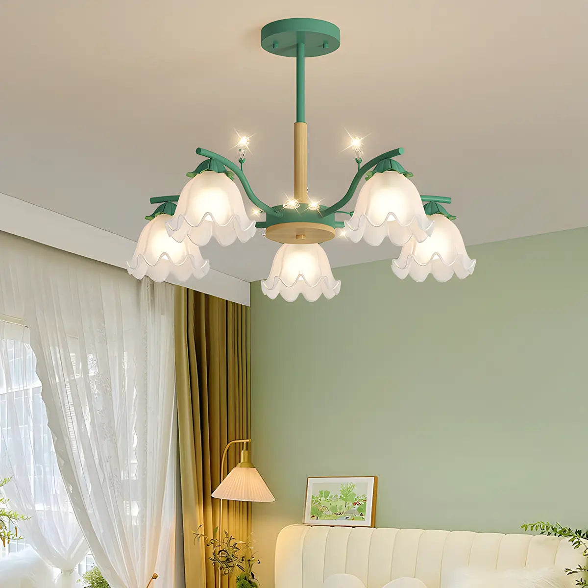 Creative Lily of the Valley Flower Chandelier