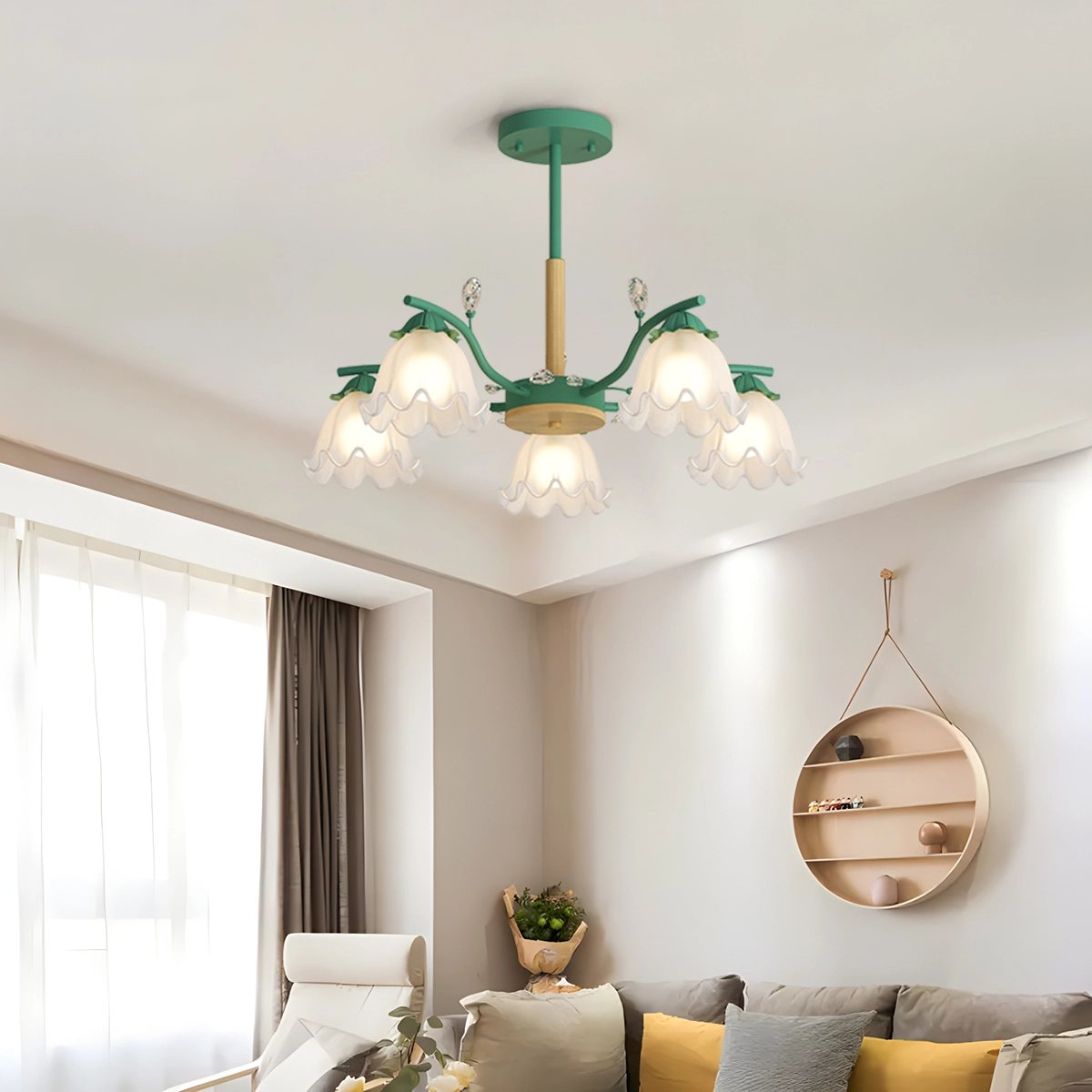 Creative Lily of the Valley Flower Chandelier