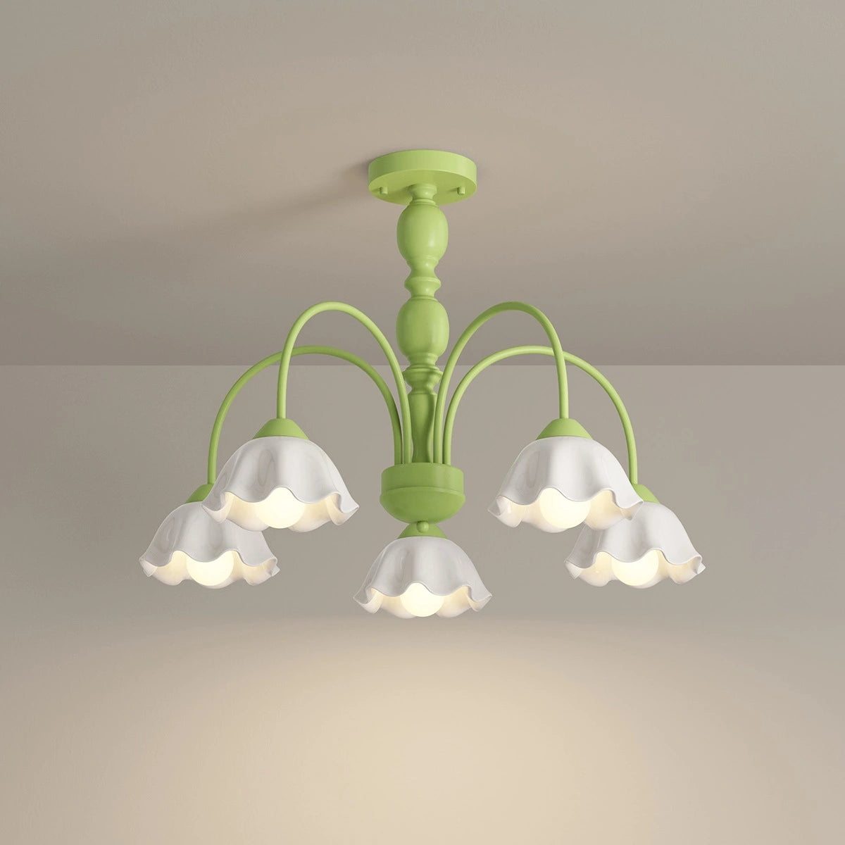 French Pastoral Style Flower Chandelier