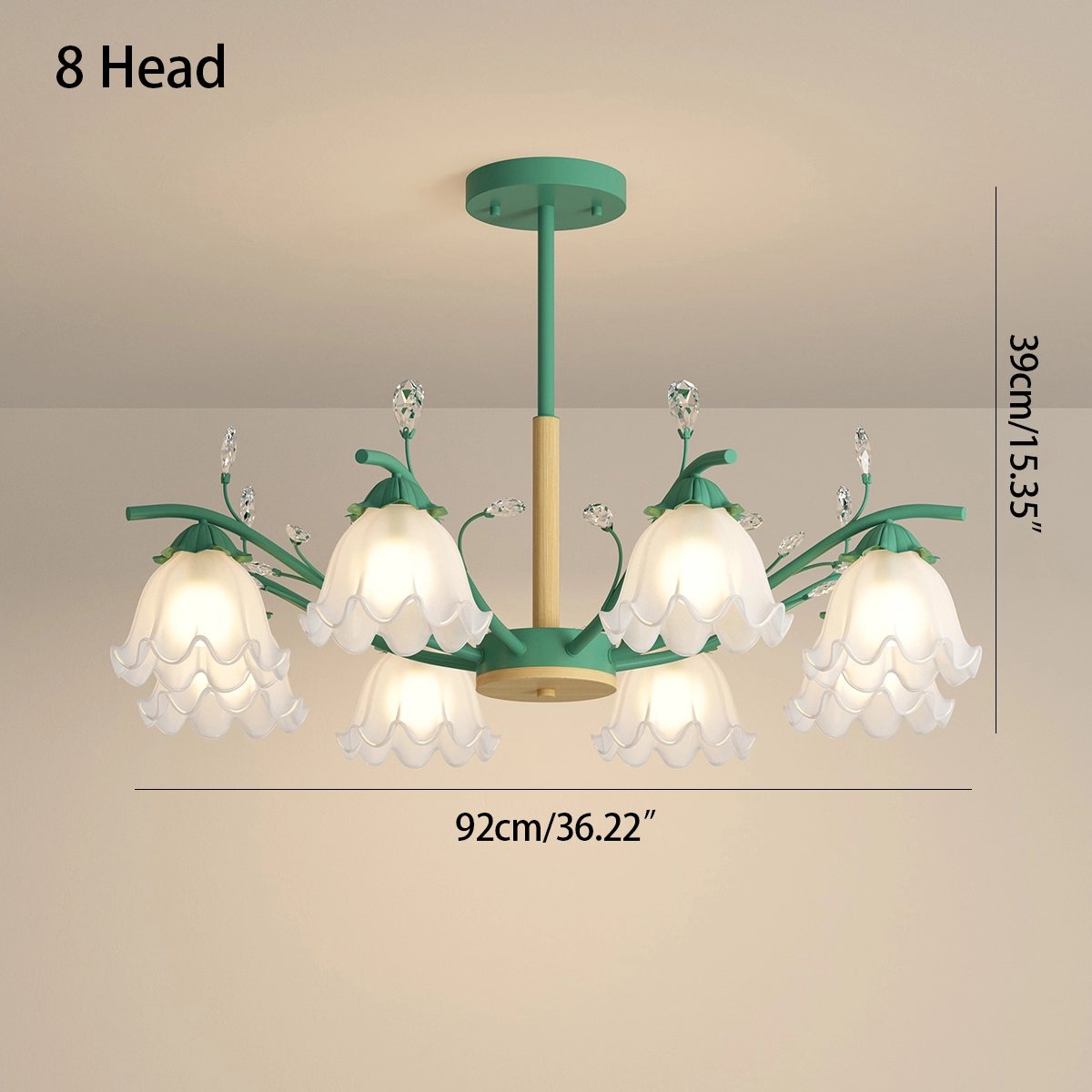 Antizer Creative Lily of the Valley Flower Chandelier