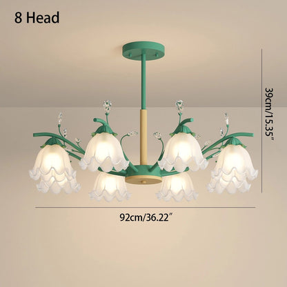 Antizer Creative Lily of the Valley Flower Chandelier