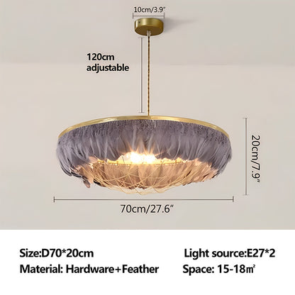 Antizer Feather Bird’s Nest Lamp for Bedroom Living Room