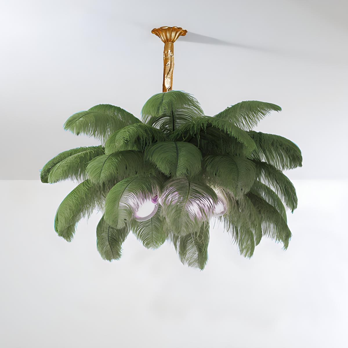 Ostrich Feather Chandelier