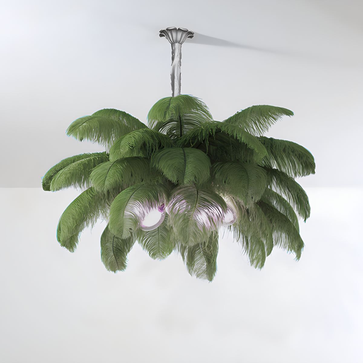 Ostrich Feather Chandelier