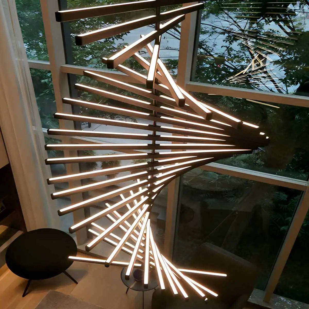 Antizer Linear Fish Bone Modeling Chandelier