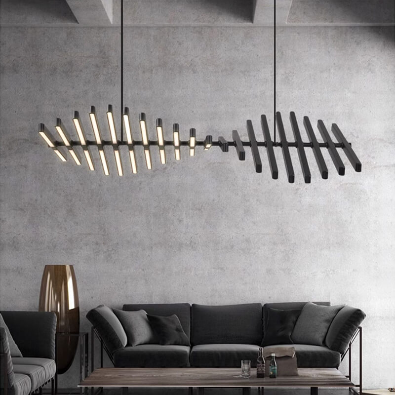 Linear Fish Bone Modeling Chandelier