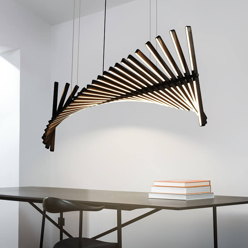 Linear Fish Bone Modeling Chandelier