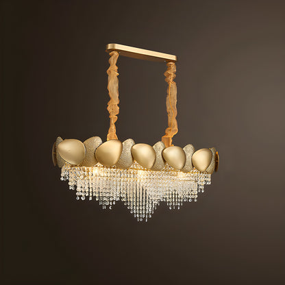 Antizer Luxurious Crystal Golden Chandelier