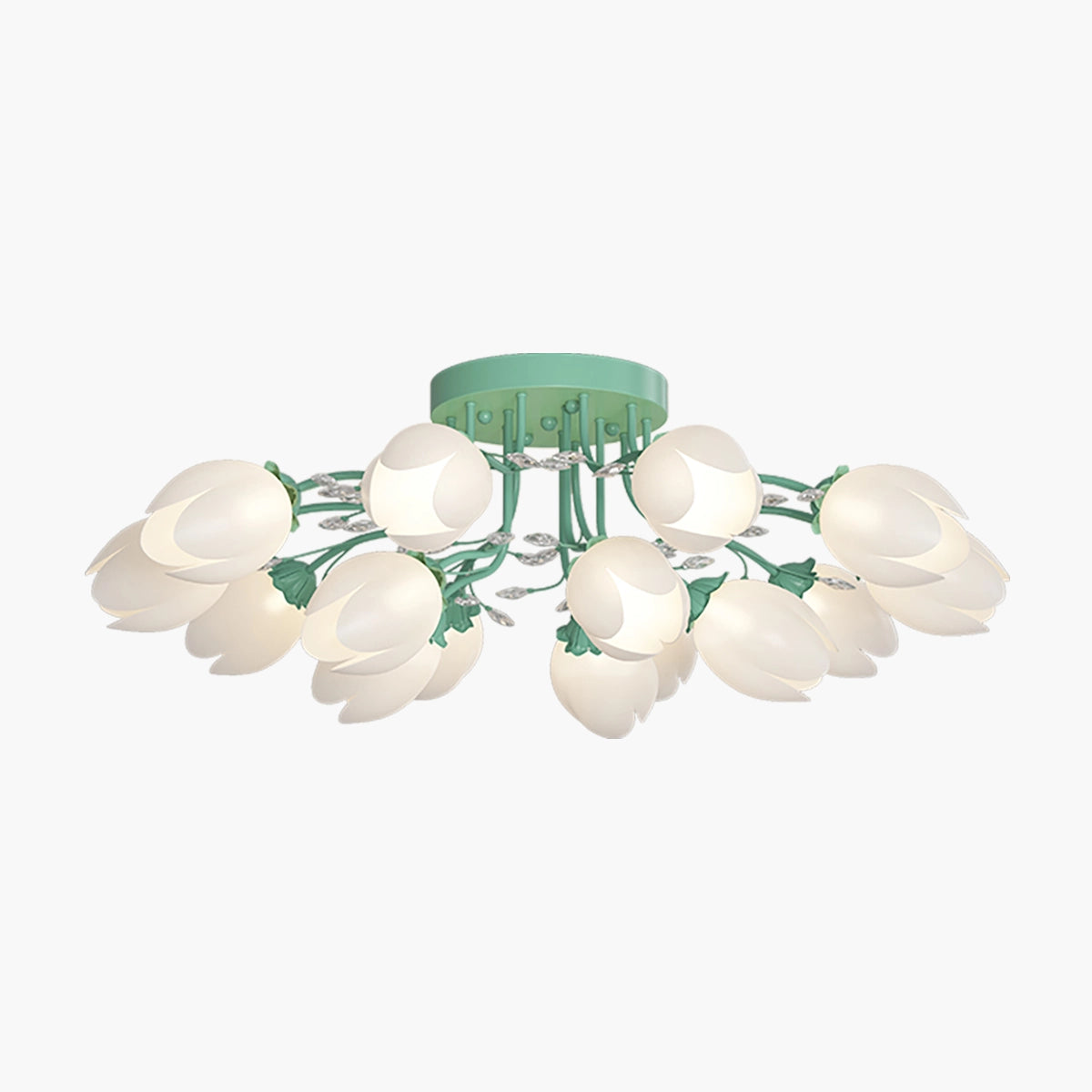 French Pastoral Flower Ceiling Chandelier