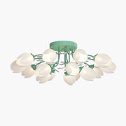 Antizer French Pastoral Flower Ceiling Chandelier