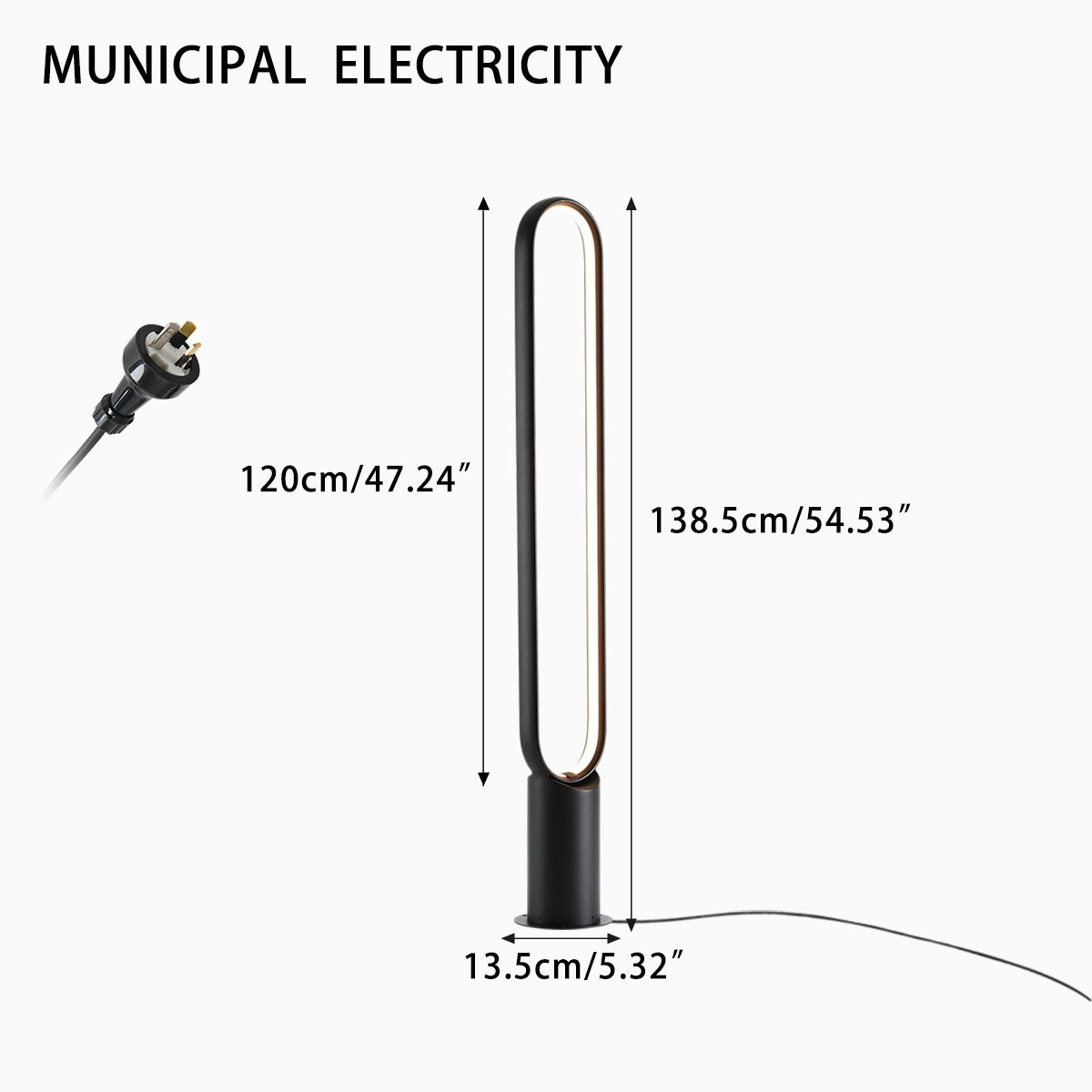 Outdoor Oval Lawn Lights Inner Glow & Outer Glow