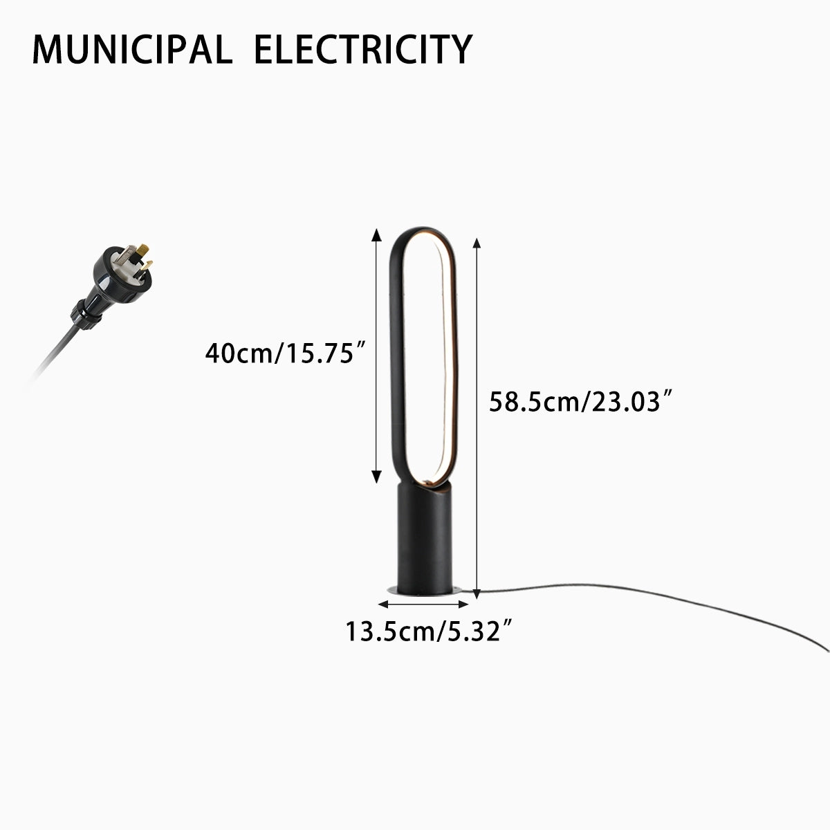 Outdoor Oval Lawn Lights Inner Glow & Outer Glow