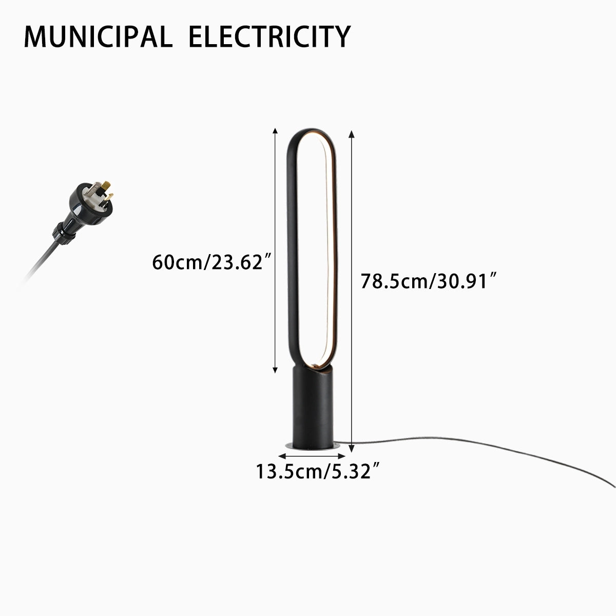 Outdoor Oval Lawn Lights Inner Glow & Outer Glow