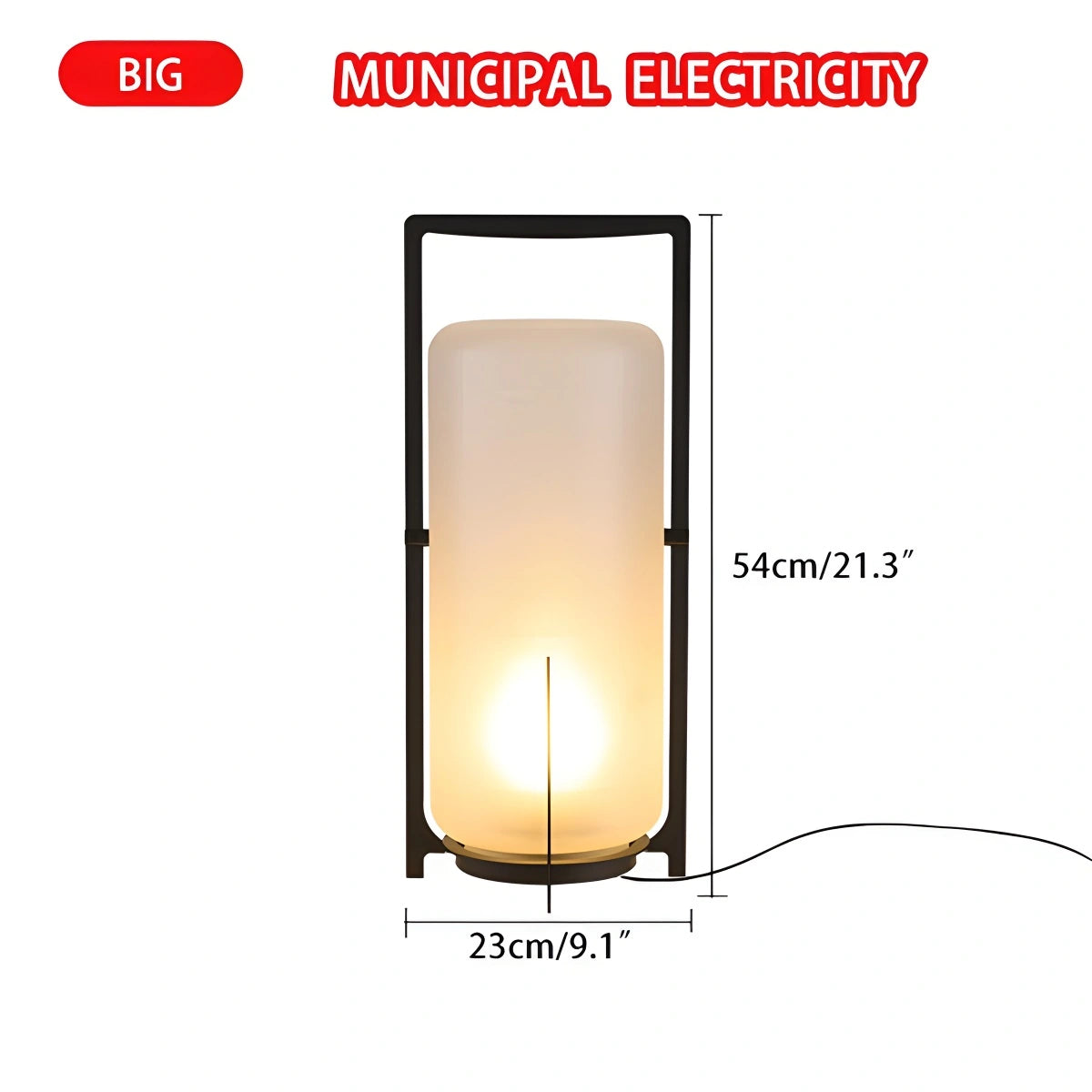 Solar Glass Lantern Outdoor Light