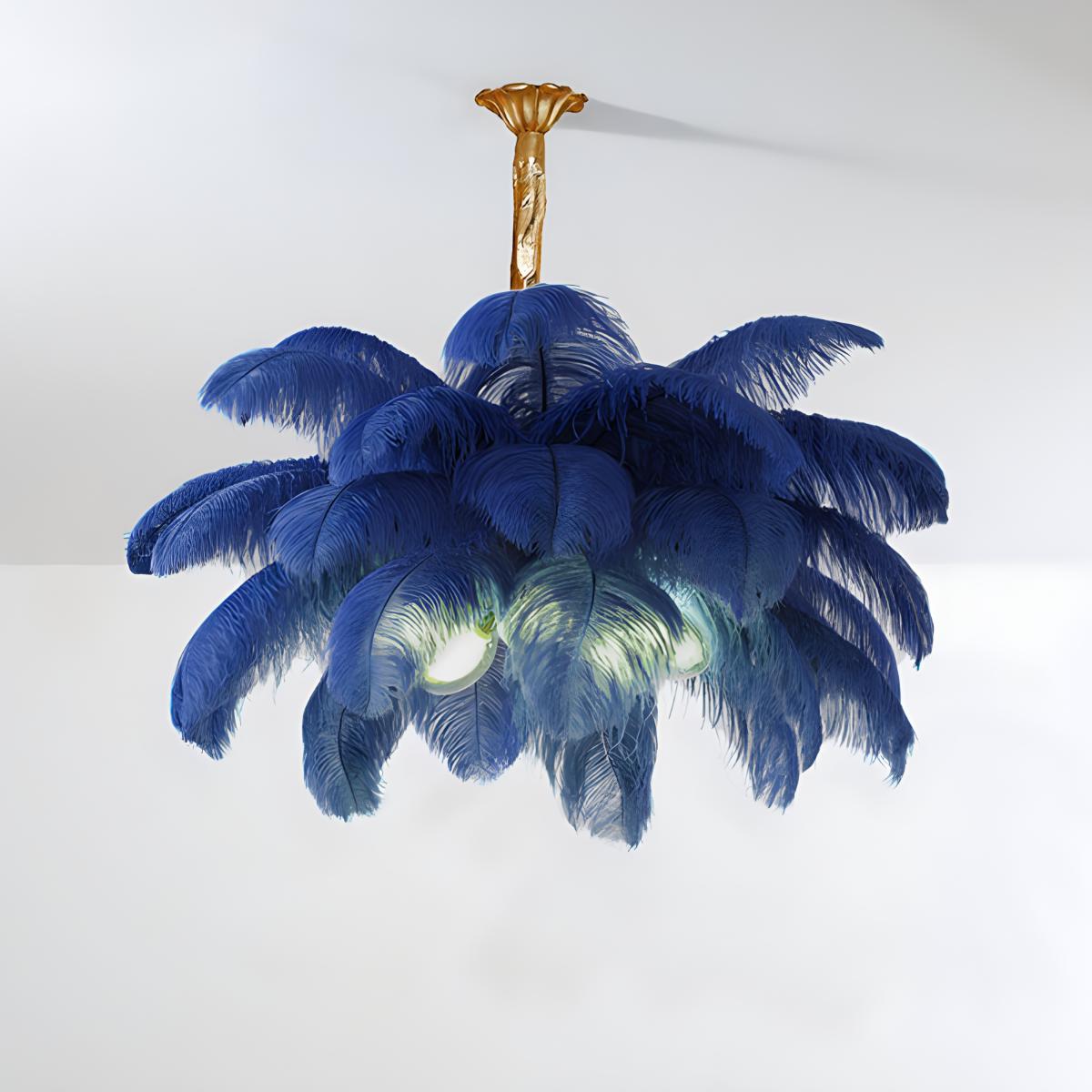 Ostrich Feather Chandelier