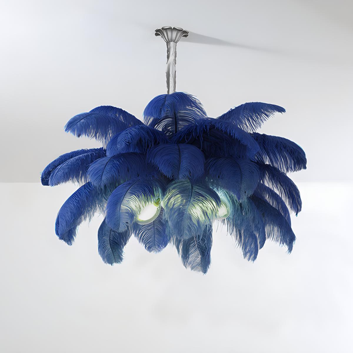 Ostrich Feather Chandelier