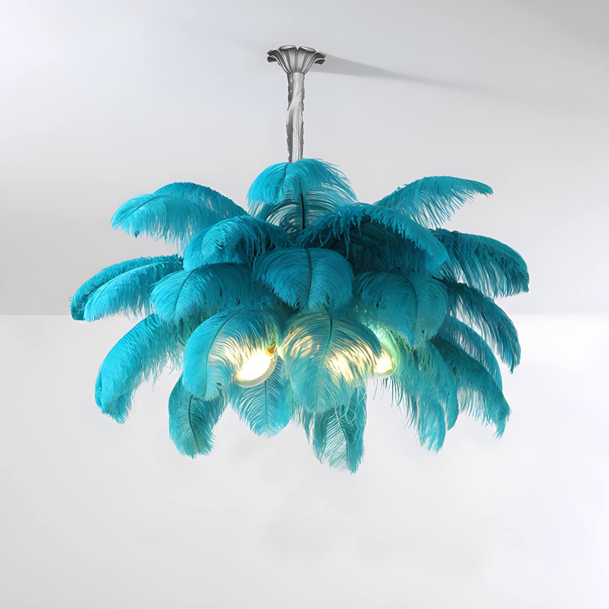 Ostrich Feather Chandelier