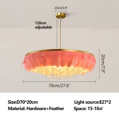 Antizer Feather Bird’s Nest Lamp for Bedroom Living Room