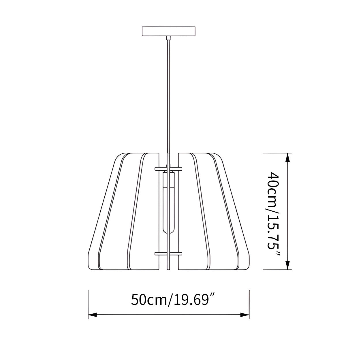 Antizer Triangle Piece Acoustic Pendant Light