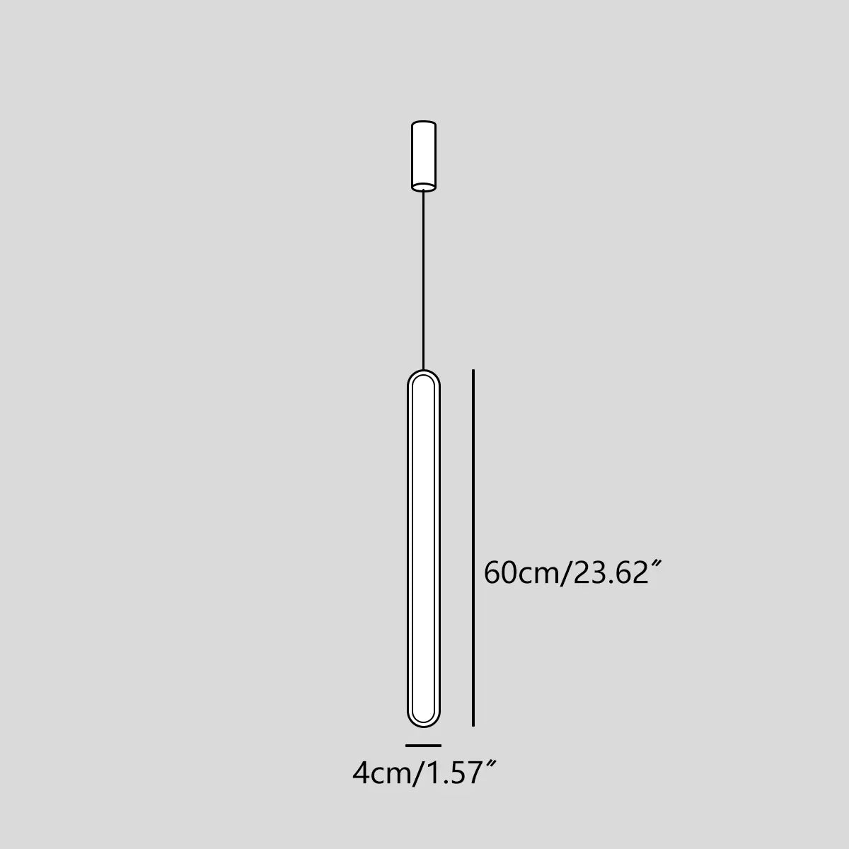 Antizer Modern LED Linear Pendant Light Bedside Lamp