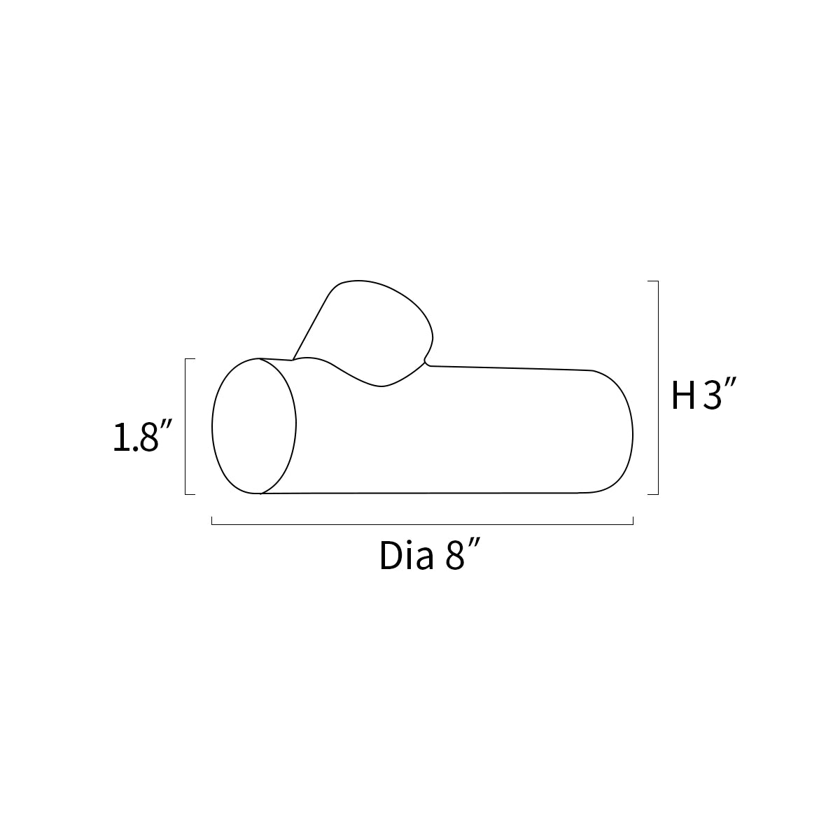 Antizer Outdoor Minimalist LED Bamboo Knot Shape Wall Light