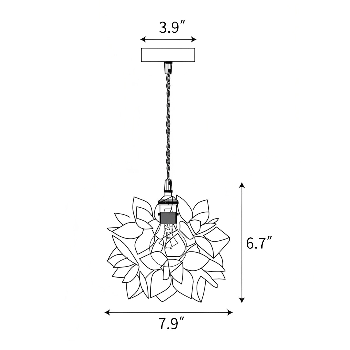 Antizer Capiz Pendant Lamp for Dining Table
