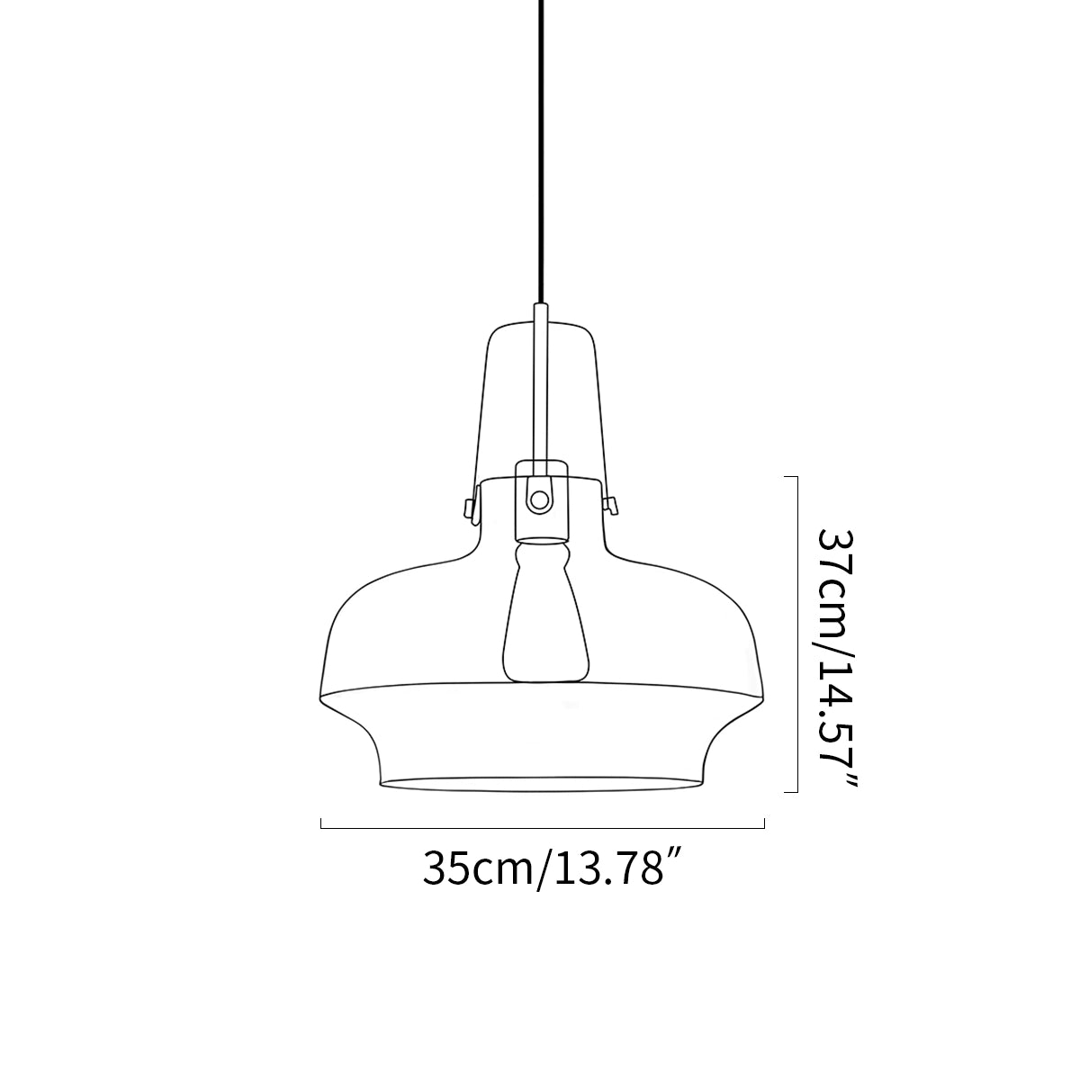 Antizer Nordic Minimalist Dining Room Glass Pendant Light