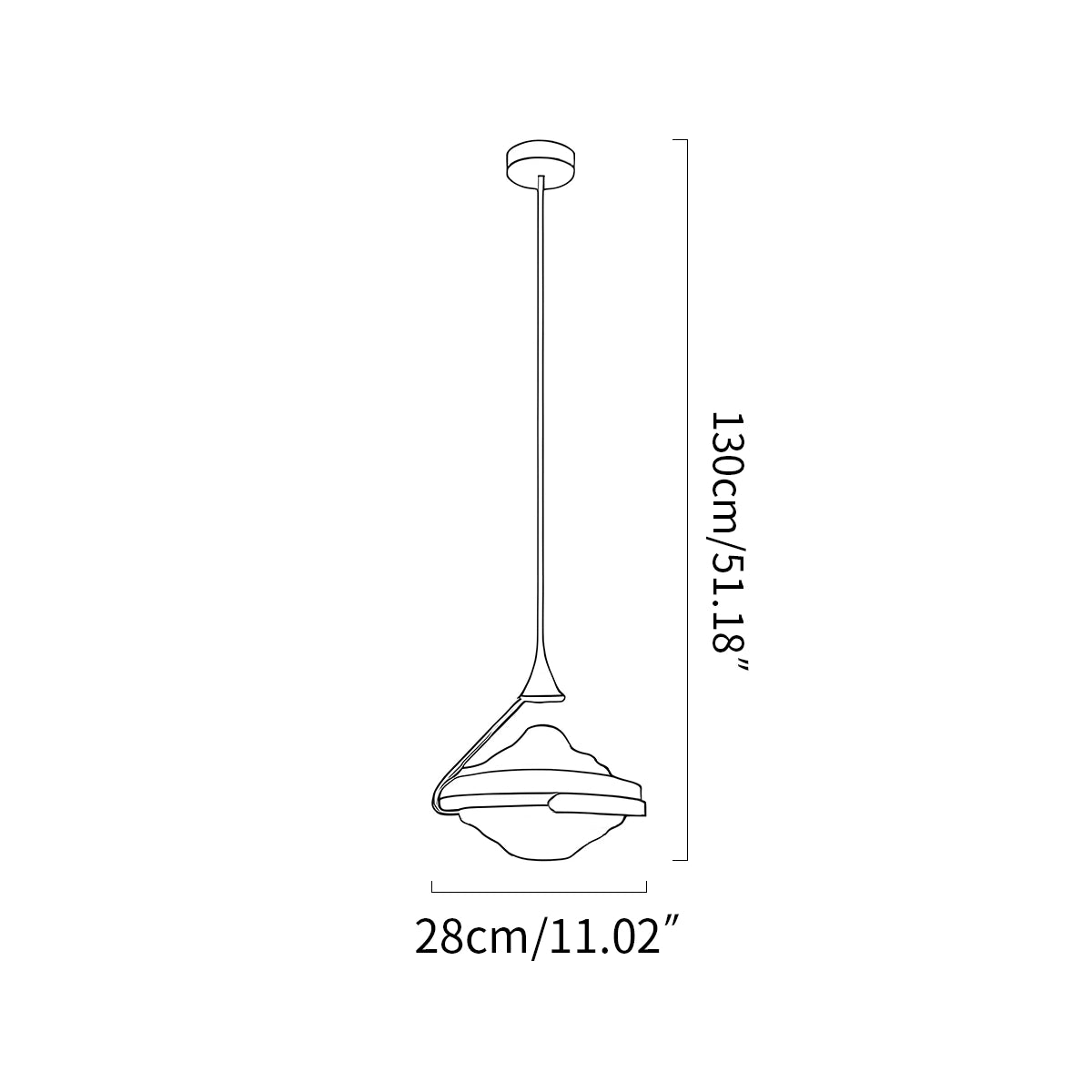 Antizer Modern Luxury Hill Glass Pendant Light