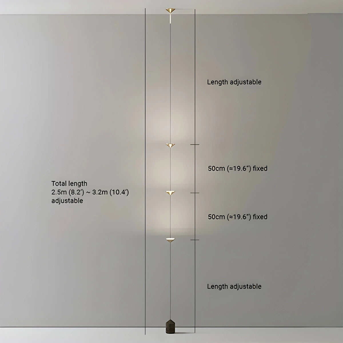 Antizer Full Length Minimalist Linear Floor Lamp