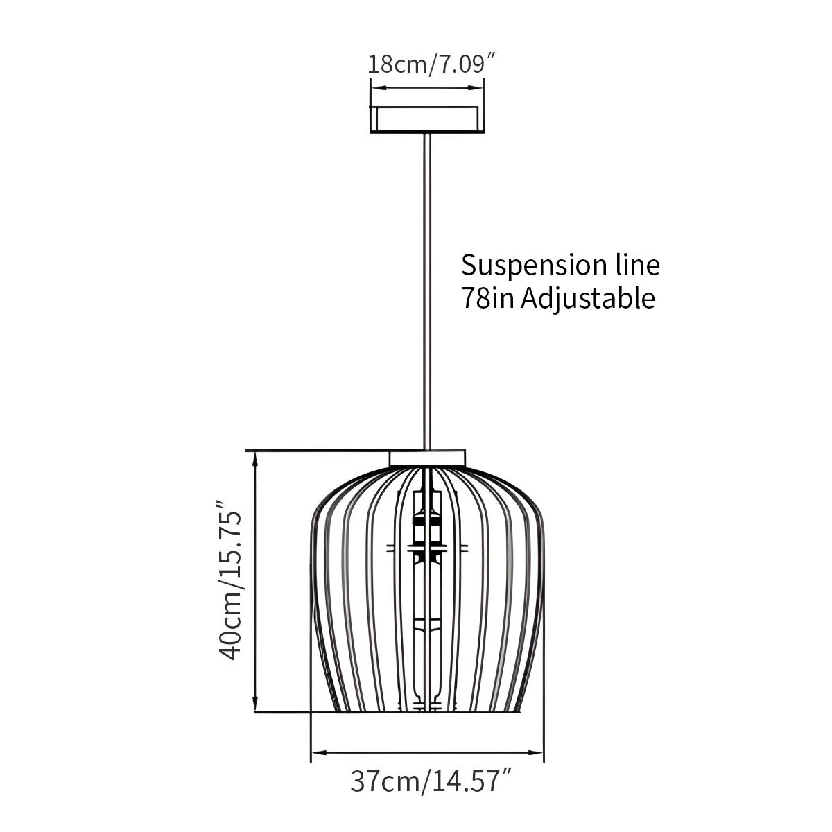 Antizer Wine Jar Shape Acoustic Pendant Light