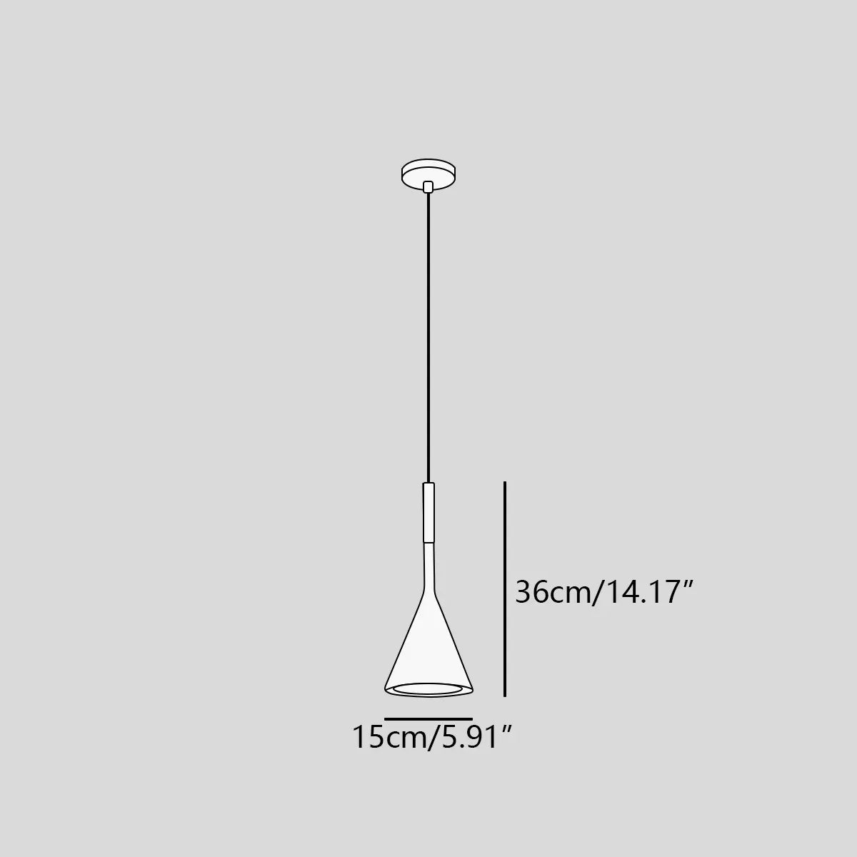 Antizer Divino Cone Pendant Light for Bedroom