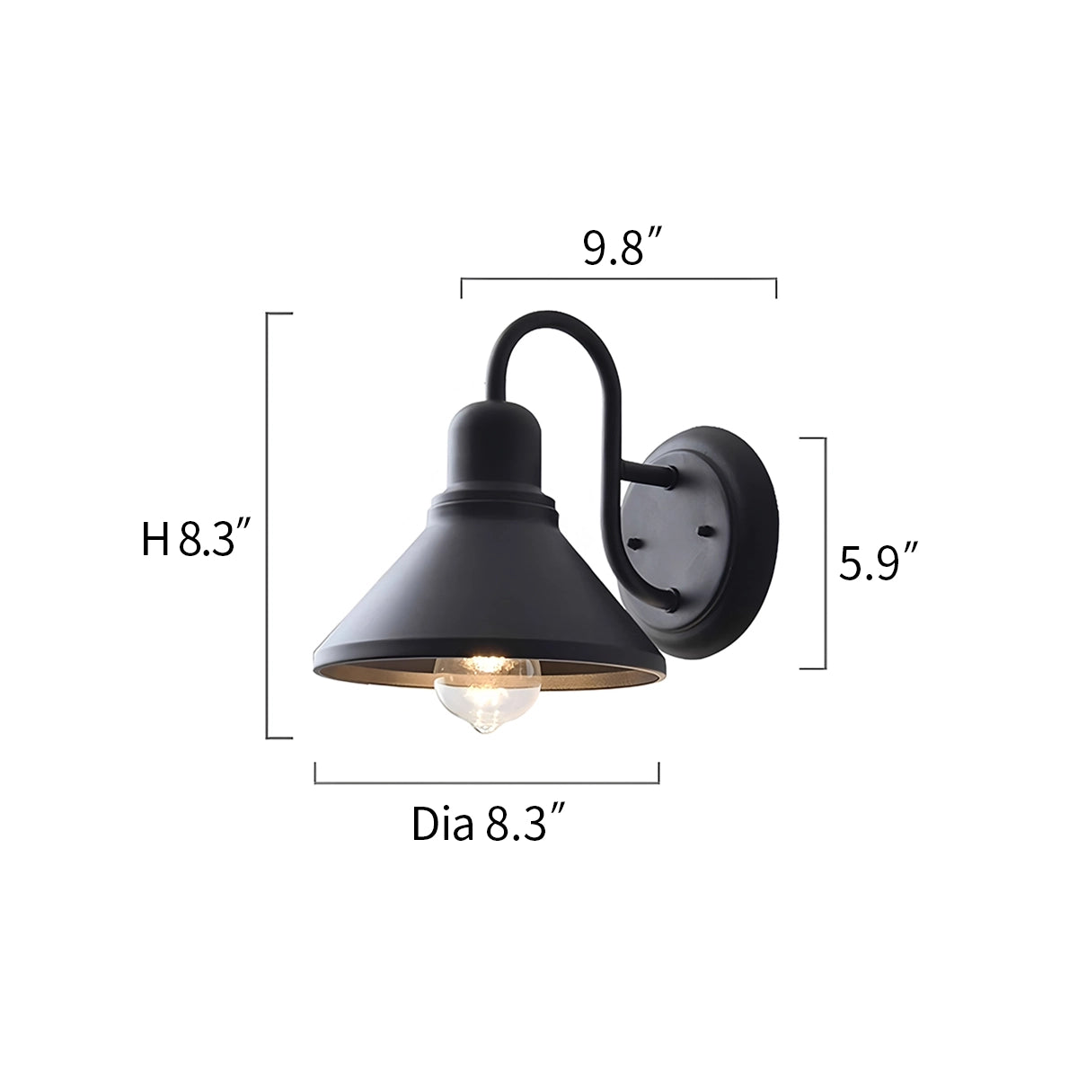 Antizer Outdoor Waterproof Decorative Wall Lamp