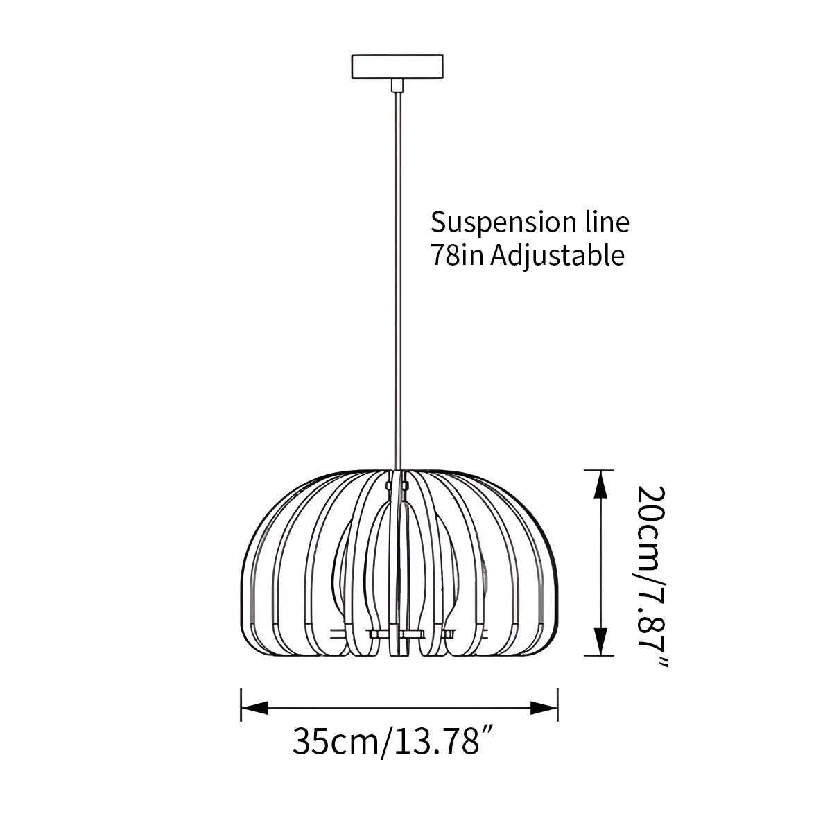 Antizer Half Circle Ball Birdcage Acoustic Pendant Light