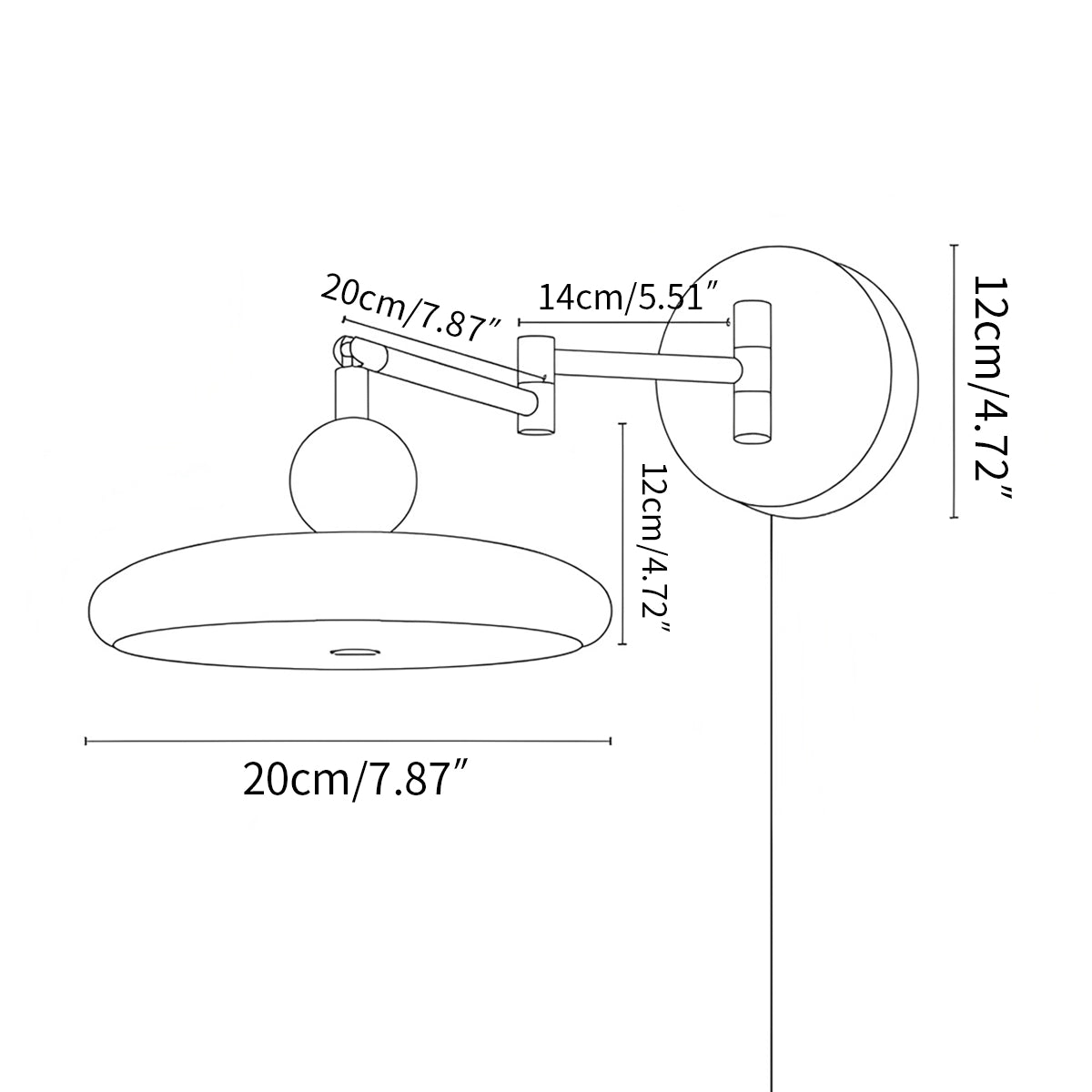 Antizer Lola Adjustable Arm Plug-in Wall Lamp