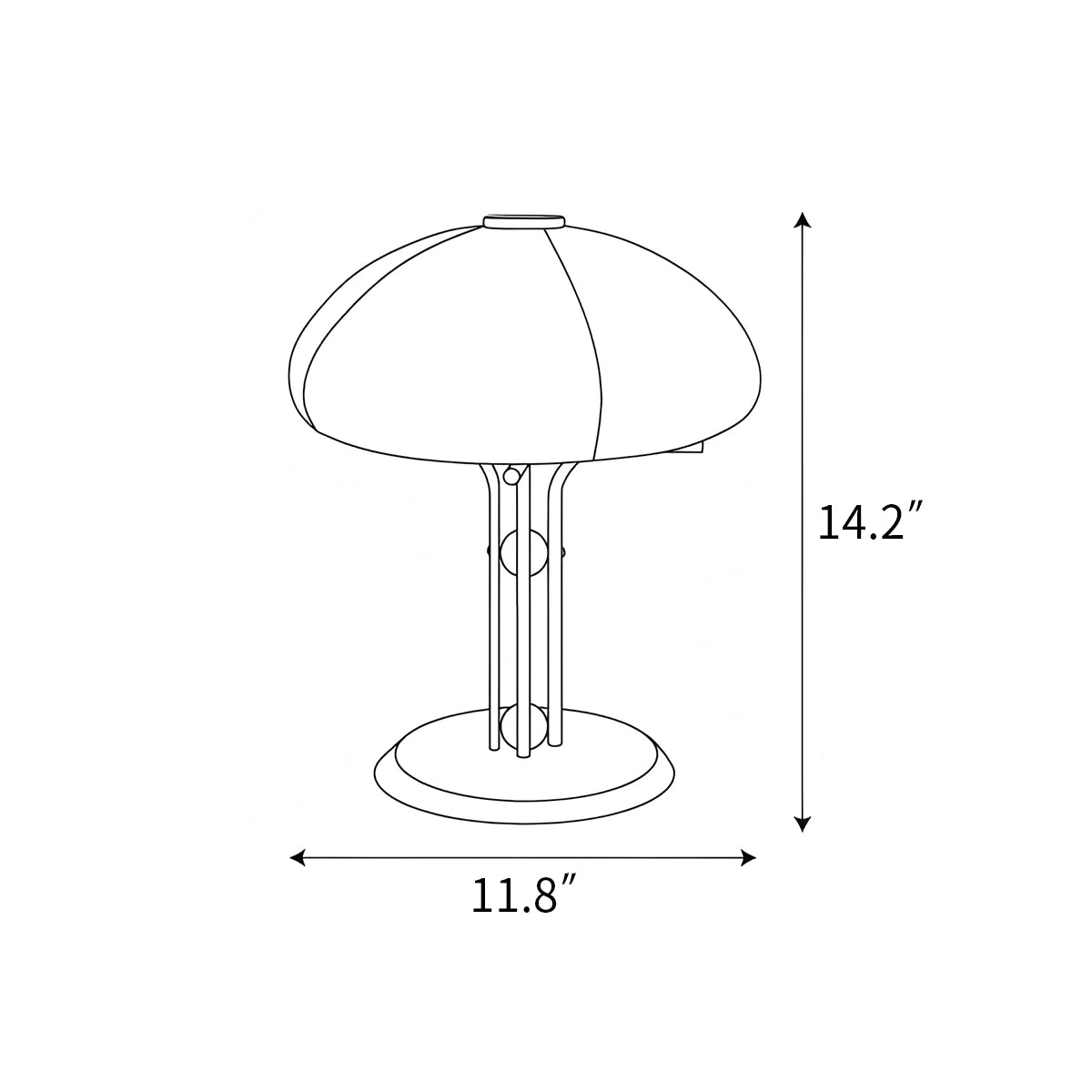 Antizer Quadrifoglio Table Lamp for Bedroom