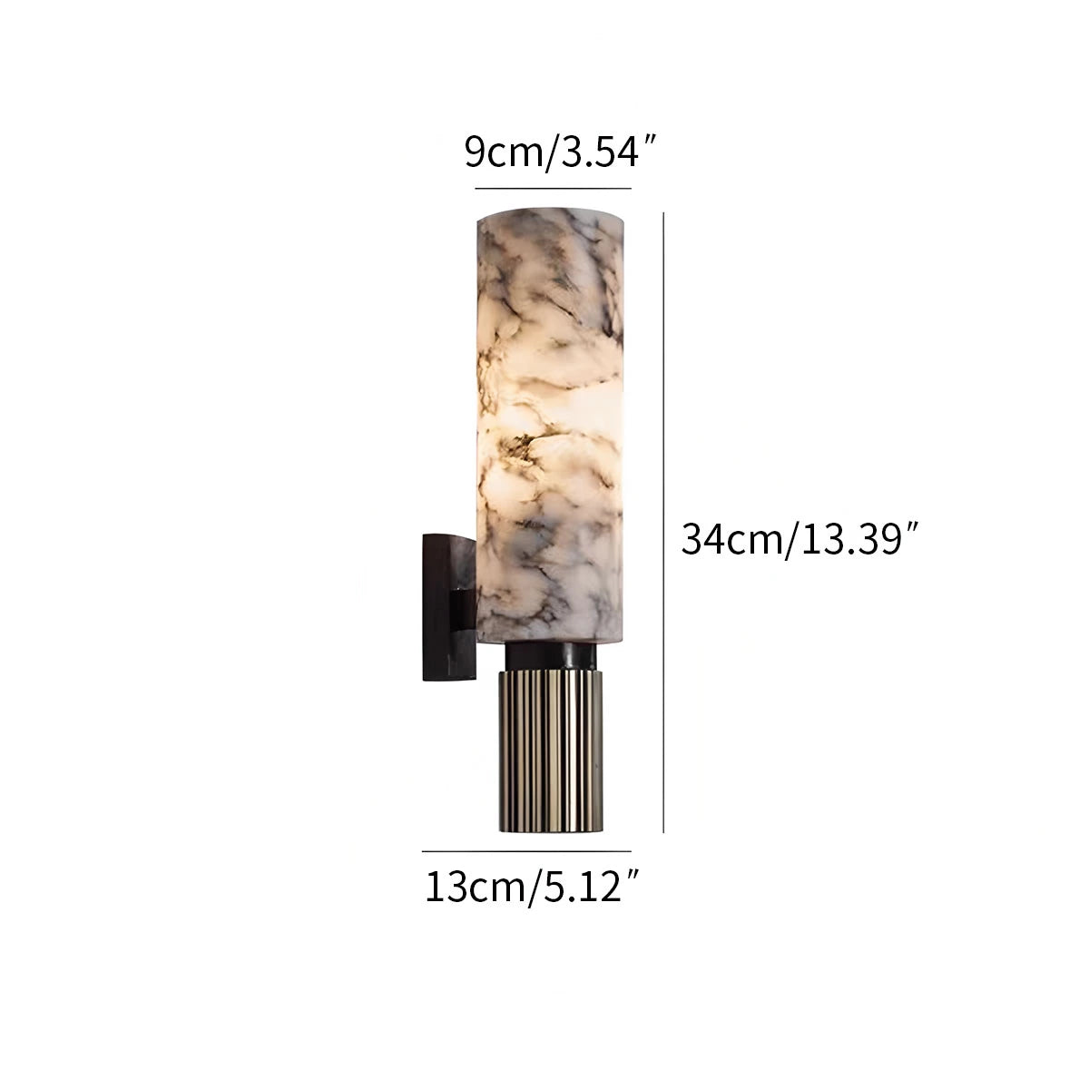 Antizer Creative Columnar Spanish Alabaster Decorative Wall Light