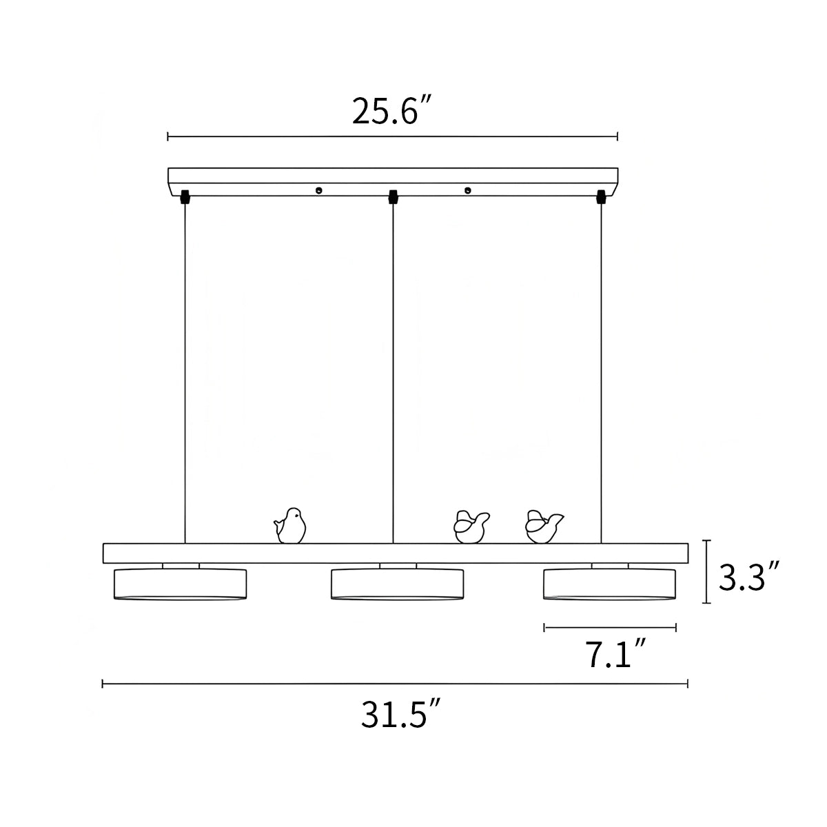 Antizer Sienna Bird Pendant Lamp for Dining Room