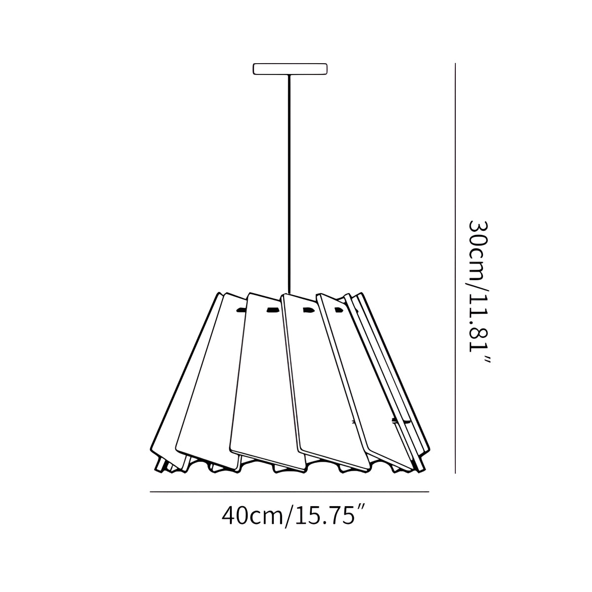 Antizer Rotating Leaf Acoustic Pendant Light for Living Room Office