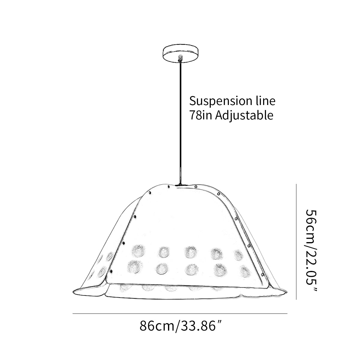 Antizer Clock Shaped Hot Pressed Acoustic Pendant Light