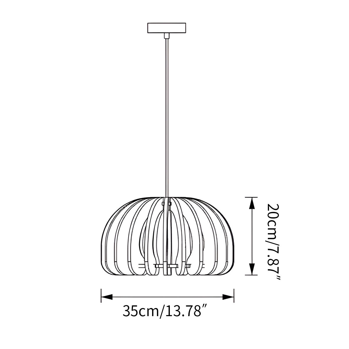 Antizer Half Circle Ball Birdcage Acoustic Pendant Light