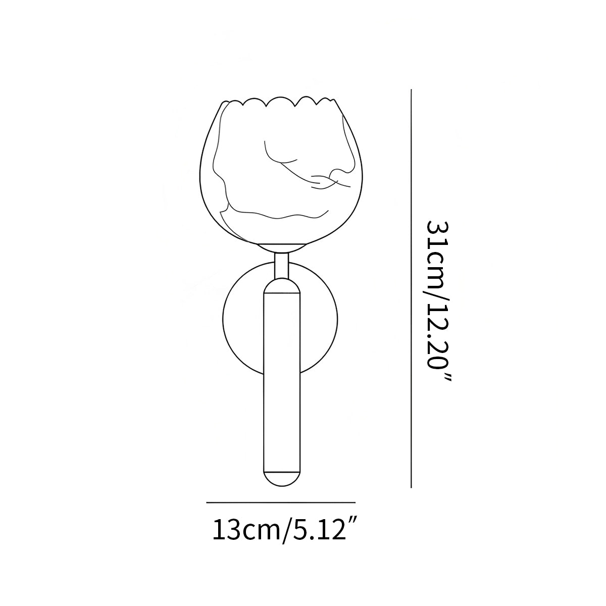 Antizer Creative Flower Shaped Alabaster Wall Lamp